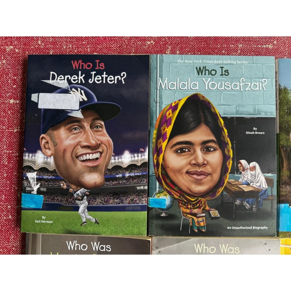 Who Was Is Were Biography Books Lot 9pc Marie Curie Rosa Parks Malala Homeschool